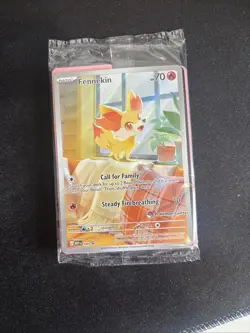 Pokemon TCG Fennekin Pokemon Centre Stamp Promo Card 080 Chaos Rising - Image 1