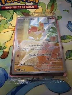 Pokemon TCG Fennekin Pokemon Centre Stamped Promo Card 080 Chaos Rising - Image 1