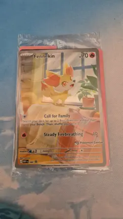 Pokemon TCG Fennekin 080 Sealed Pokemon Centre Promo Stamped Card - Image 1