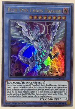 Blue-Eyes Chaos Dragon LED3-EN001 1st Edition Ultra Rare NM Yu-Gi-Oh! - Image 1