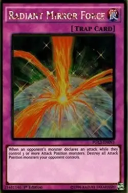 Radiant Mirror Force [PG3 - PGL3-EN093] Gold Rare 1st Edition NM - Image 1