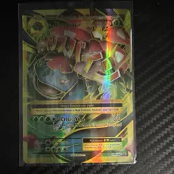 Pokemon Mega Venusaur EX 100/108 Holo Full Art Ultra Rare Card Evolutions 2016 - Image 1