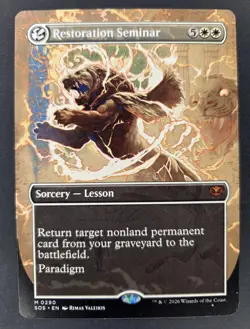 Restoration Seminar | Secrets of Strixhaven SOS | M0290 (Borderless) NM/M MTG - Image 1