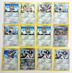 Pokemon Tcg Lot of 12 Galarian Meowth, Perrserker Reverse Holo Common basic - Image 1