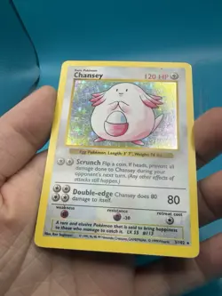Chansey 3/102 Base Set Shadowless Holo Rare 1999 Pokemon TCG MP - Image 4