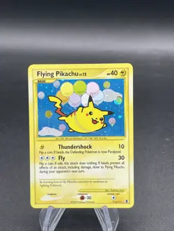 Pokemon Flying Pikachu Secret Holo Rising Rivals 113/111 Light played - Image 1