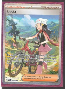 Pokemon TCG Lucia PFL 129/094 Trainer-Unterstutzer Holo Full Art DE Rare - Image 1