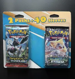 Pokemon TCG 2 Pack + Sleeves Fairfield Breakthrough And Celestial Storm - Image 1