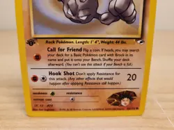 Brock's Geodude 66/132 Common 1st Edition Gym Heroes Pokemon WOTC - Image 3