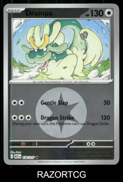 DRAMPA (ENERGY SYMBOL PATTERN) 176/217 ASCENDED HEROES POKEMON REVERSE HOLO NM/M - Image 1
