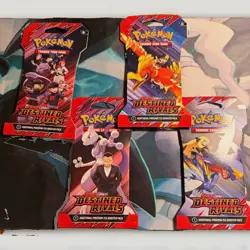 Pokemon TCG Scarlet & Violet Destined Rivals full art set-new and sealed 4pk - Image 1
