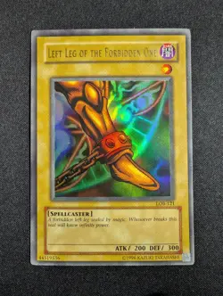 Yugioh - Left Leg of the Forbidden One LOB-121 Unlimited Ultra Rare HP - Image 1