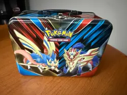 Pokemon EMPTY Collectors Chest Tin Metal Lunch Box Zacian Zamazenta Sword Shield - Image 1