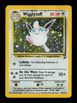 Wigglytuff 19/130 Holo Rare Base Set 2 Heavily Played Pokemon Card - Image 1