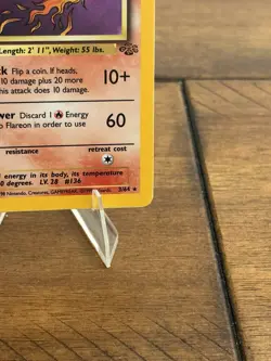 Pokemon TCG Jungle Flareon Holofoil Card 3/64 Unlimited LP Condition - Image 4