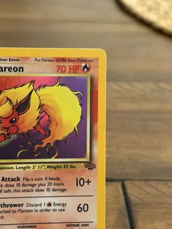 Pokemon TCG Jungle Flareon Holofoil Card 3/64 Unlimited LP Condition - Image 5