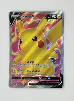 Pokemon TCG Vivid Voltage Pikachu v 170/185 Full Art Ultra Rare Card - Image 1
