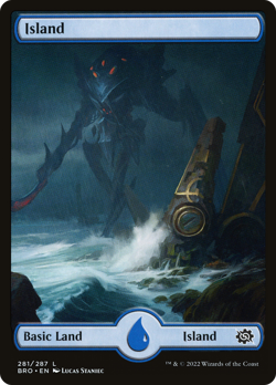 x1 Island BRO MTG 281 FULL ART BASIC LAND M/NM 1x - Image 1