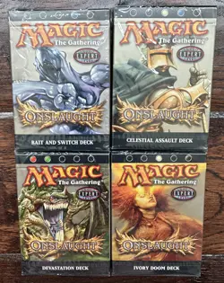 MTG Magic: The Gathering - Onslaught Theme Decks Set of 4 Pre-Constructed SEALED - Image 1