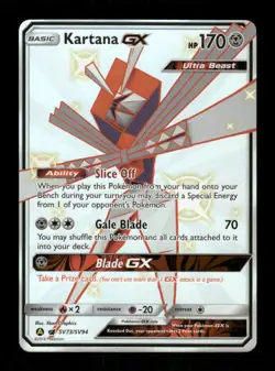 Pokemon Kartana GX Shiny Holo Rare Hidden Fates: Shiny Vault SV73/SV94 NM - Image 1