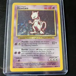 1999 Pokemon Mewtwo Holofoil #10 Rare Holo LP Vintage Base Set Unlimited - Image 1