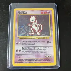 1999 Pokemon Mewtwo Holofoil #10 Rare Holo LP Vintage Base Set Unlimited - Image 5