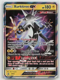 Xurkitree GX - SM68 Holo Promo Sun & Moon Promo Pokemon Damaged - Image 1