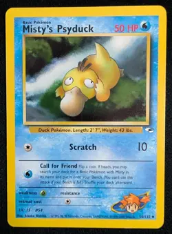 2000 Pokemon Gym Heroes Misty's Psyduck #54/132 lightly played WOTC Vintage - Image 1