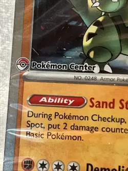 Pokemon TCG Pokemon Center Stamped Team Rockets Tyranitar Promo 096/182 Sealed - Image 3
