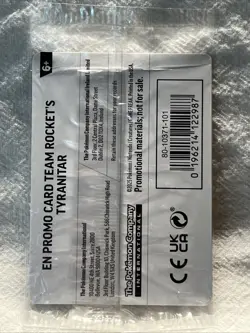 Pokemon TCG Pokemon Center Stamped Team Rockets Tyranitar Promo 096/182 Sealed - Image 4
