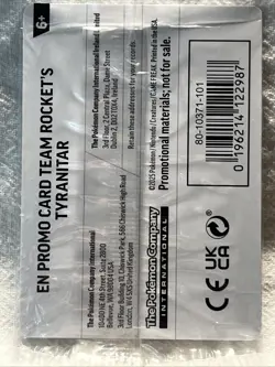 Pokemon TCG Pokemon Center Stamped Team Rockets Tyranitar Promo 096/182 Sealed - Image 5