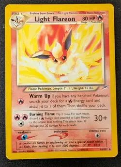 Light Flareon 46/105 Neo Destiny Regular NM Vintage Pokemon - Image 1