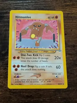 Hitmonlee 42/105 Hitmonchan 69/105 Neo Destiny Vintage Pokemon LP - Image 2