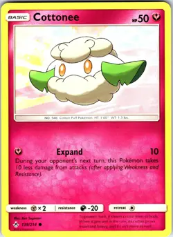Cottonee 139/214 Common Unbroken Bonds Pokemon Near Mint - Image 1