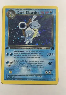 Pokemon TCG Dark Blastoise Holo Rare 1st Edition MP - Image 1
