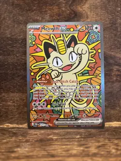 Pokemon Meowth ex 121/088 Me03: Perfect Order Holo GEM 💎 CLEAN - Image 1