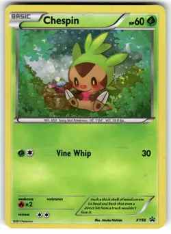 Chespin (Collector Chest) XY88 Holo Promo XY Promo Pokemon Heavily Played - Image 1