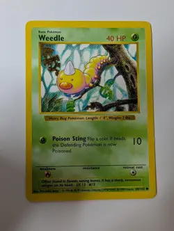 Weedle 69/102 Common Base Set Shadowless Pokemon Near Mint - Image 1