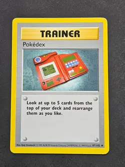 Pokedex 87/102 Uncommon Base Set Shadowless Pokemon Unlimited Moderately Played - Image 1