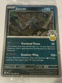 Zarude 056/084 Sealed GameStop Promo Pitch Black Cosmos Holo Pokemon TCG - Image 1