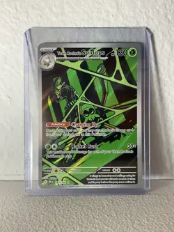 Pokemon Team Rocket's Spidops 187/182 Destined Rivals IR Illustration rare EN - Image 1