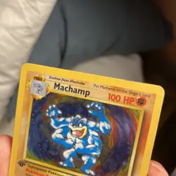 Pokemon TCG Machamp 8/102 1st Edition Holo Rare WOTC Vintage 1999 Base Set MP - Image 4