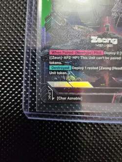 Bandai Gundam War TCG Zeong CH04-017 LR+ Foil Unit Card Char Aznable - Image 4