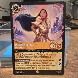 Pocahontas - Peacekeeper 22/204 Winterspell Lorcana Legendary Card - NM - Image 1