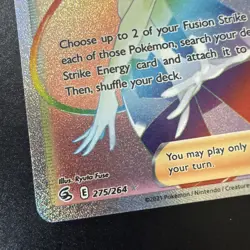 Pokemon TCG Elesa's Sparkle Fusion Strike Holo Card 275/264 Secret Rare - Image 2