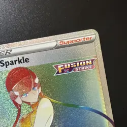 Pokemon TCG Elesa's Sparkle Fusion Strike Holo Card 275/264 Secret Rare - Image 3