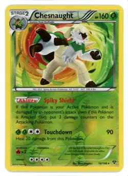 Chesnaught Reverse Holo 14/146 XY Base Set Pokemon Card - Image 1