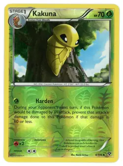Kakuna Reverse Holo 4/146 XY Base Set Pokemon Card - Image 1