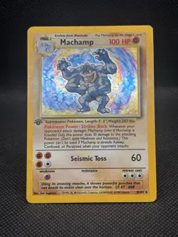 Machamp 8/102 1st Edition Holo Rare Pokemon Card 1999 Deck Exclusives ENG - Image 2