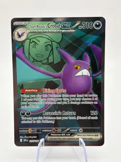 Pokemon TCG Destined Rivals - Team Rocket’s Crobat EX 217/182 Full Art NM - Image 1